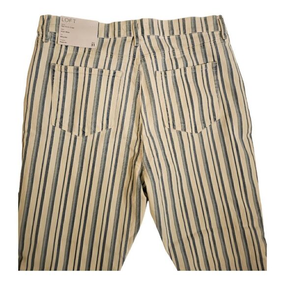 NWT LOFT Kick Crop Striped Jeans - Size 12 - Picture 5 of 10
